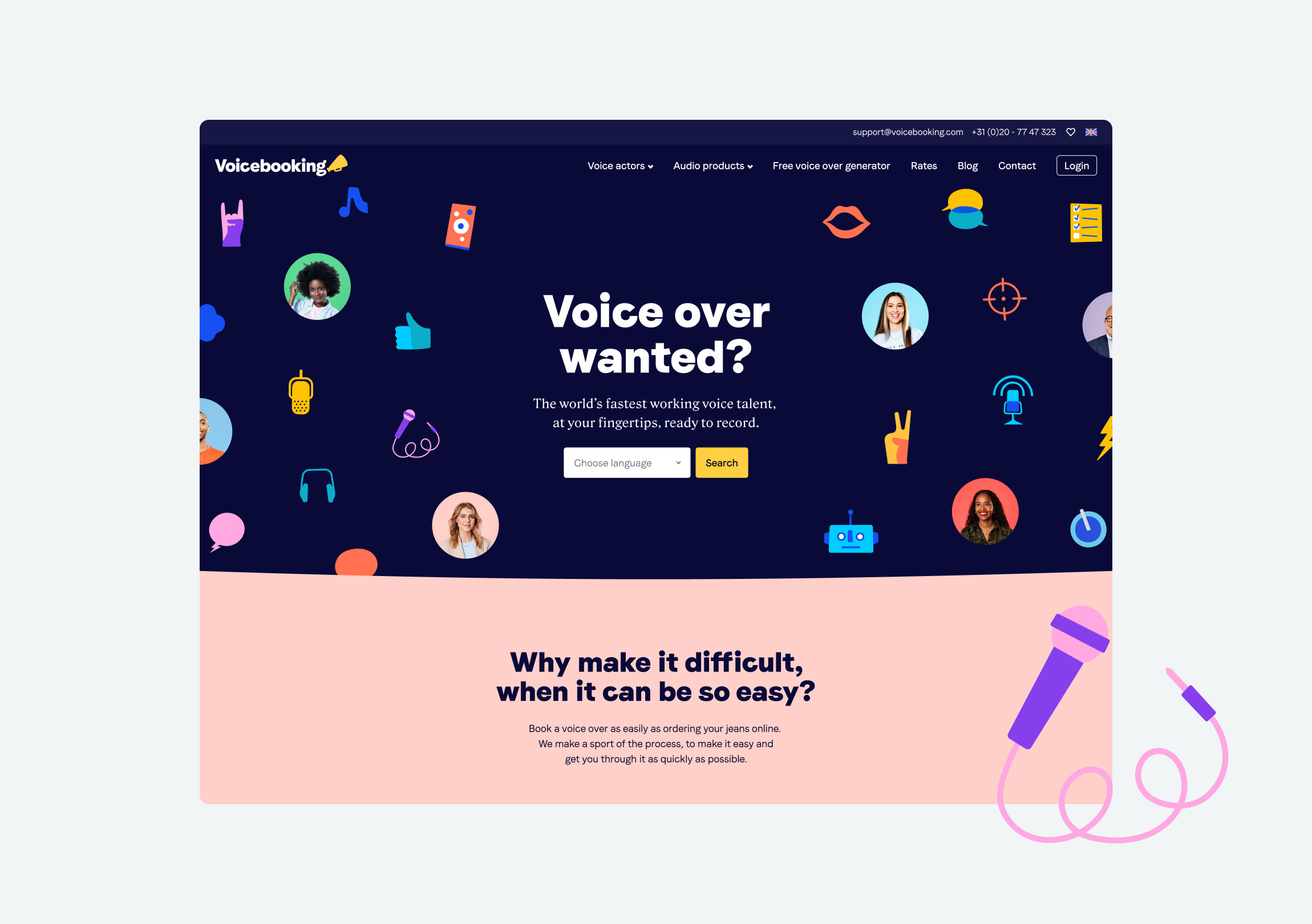 Voicebooking marketing website